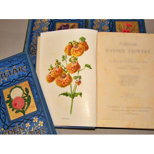 184 - Botanical Interest - Familiar Garden Flowers, by Hulme and Hibbard, four volumes, further books on d... 