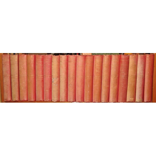 188 - Sir Walter Scott, The Waverley Novels, red cloth bindings, border edition, 36 volumes