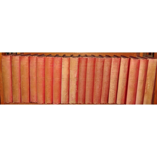 188 - Sir Walter Scott, The Waverley Novels, red cloth bindings, border edition, 36 volumes