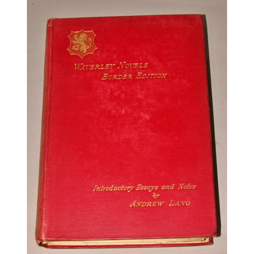 188 - Sir Walter Scott, The Waverley Novels, red cloth bindings, border edition, 36 volumes