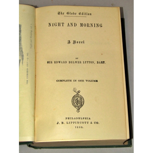 190 - Sir Edward Bulwer Lytton, 22 volumes, globe edition blue and gilt cloth bindings