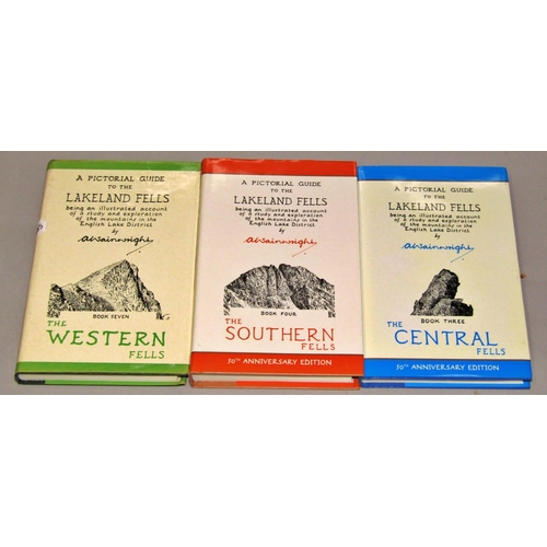 203 - Observers books, 24 volumes, three works by Wainwright, Lakeland Fell Walking, etc