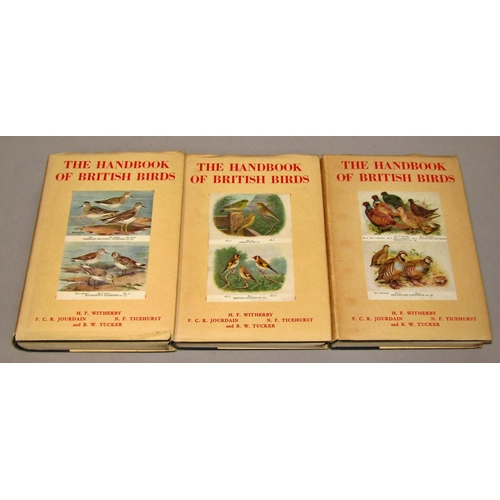 216 - The Handbook of British Birds, 5 volumes, 5th impression, with dust wrappers, together with Birds of... 