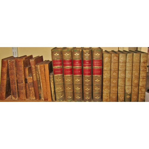 220 - Antiquarian Interest - George Borrow, 5 volumes, leather bound, and Charles Kingsley, 6 volumes, lea... 