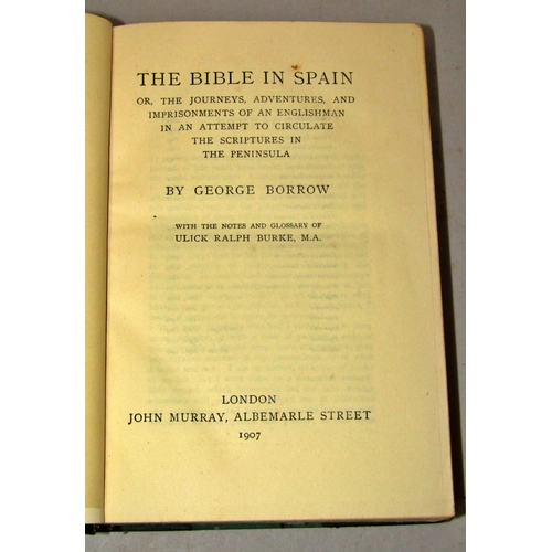 220 - Antiquarian Interest - George Borrow, 5 volumes, leather bound, and Charles Kingsley, 6 volumes, lea... 