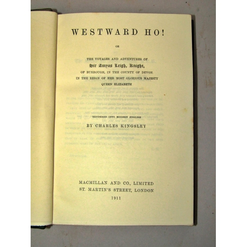 220 - Antiquarian Interest - George Borrow, 5 volumes, leather bound, and Charles Kingsley, 6 volumes, lea... 