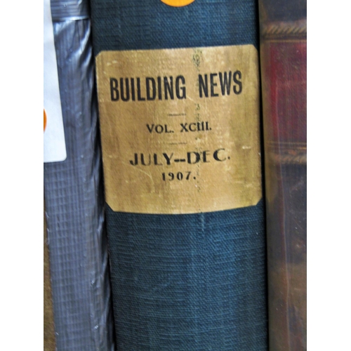 221 - Building News - July to December 1907, further editions from 1906, two volumes of The Builder, 1911 ... 