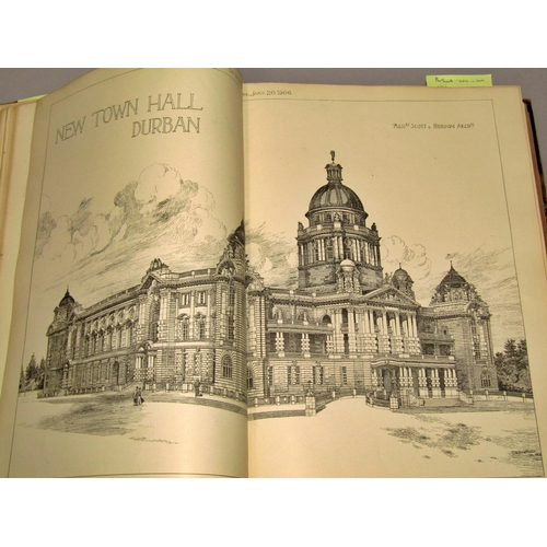 221 - Building News - July to December 1907, further editions from 1906, two volumes of The Builder, 1911 ... 