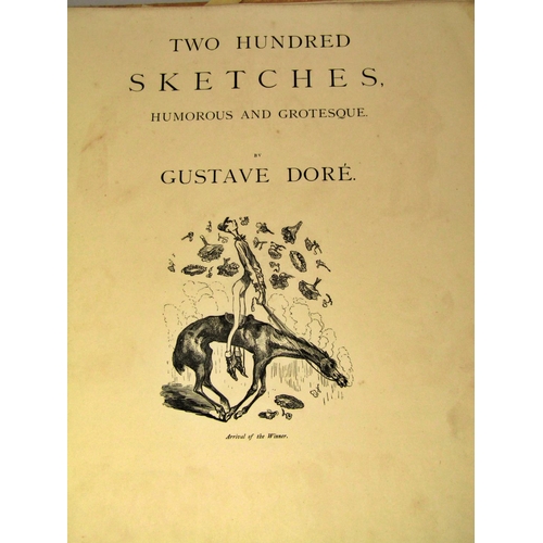 248 - Mixed Interest - 100 Sketches, Humorous and Grotesque by G Dore, 1867, an album on 19th century Germ... 