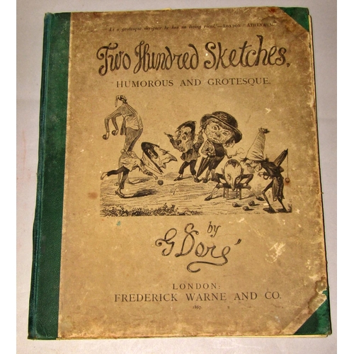 248 - Mixed Interest - 100 Sketches, Humorous and Grotesque by G Dore, 1867, an album on 19th century Germ... 