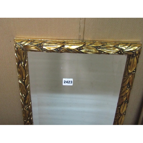 2403 - Two 20th century gilt framed wall mirrors, 62 cm x 90 cm and 93 x 37 cm (2)