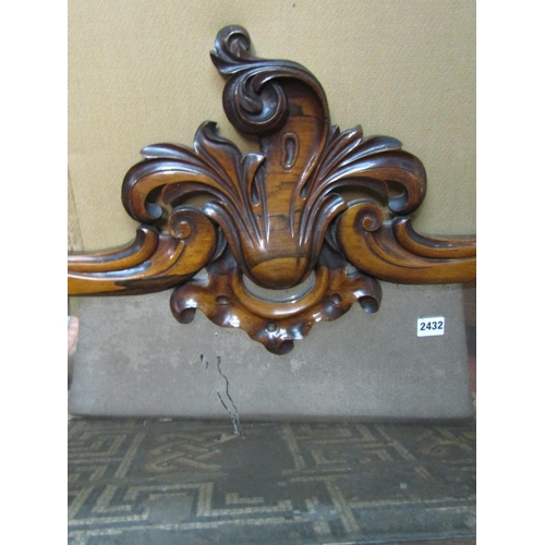 2414 - A Victorian carved rosewood framed over-mantle mirror, 71 cm high x 138 cm wide together with a Geor... 