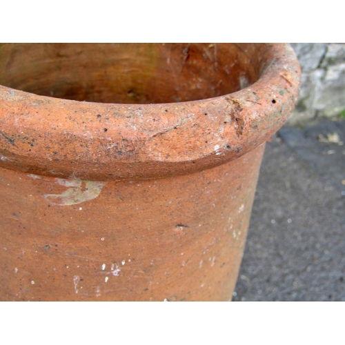 2065 - A old weathered traditional conical shaped rhubarb forcer, 65cm high