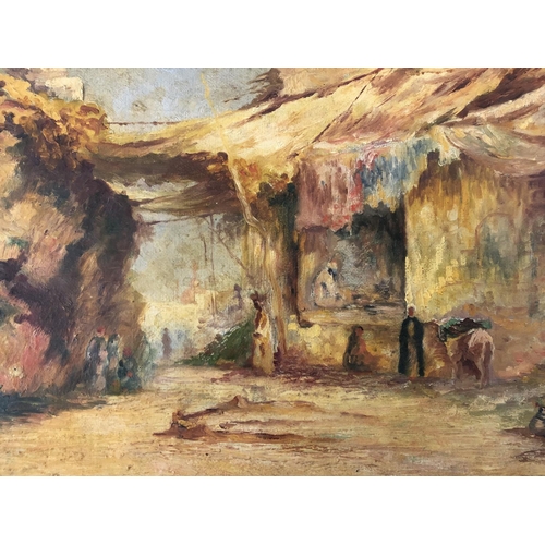 115A - L. Raoul Guiraud (1888-1976) - A Levant or North African  Market Scene,  oil on canvas (no stretcher... 