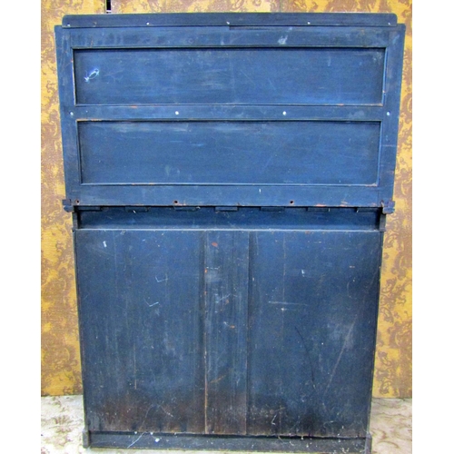 2328 - A Regency rosewood chiffonier enclosed by two panelled doors, raised back incorporating two shelves ... 