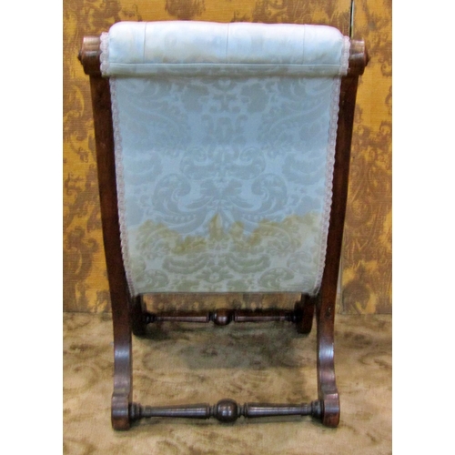 2333 - A Victorian mahogany drawing room chair with scrolled outline