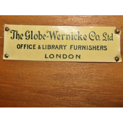 2178 - A Globe Wernicke & Co Ltd oak floorstanding five sectional library bookcase with 'up and over' recta... 