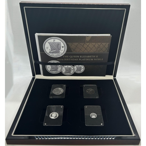 1816 - London mint QEII 90th Birthday platinum noble set, Noble, half noble, quarter noble, limited to 90 s... 