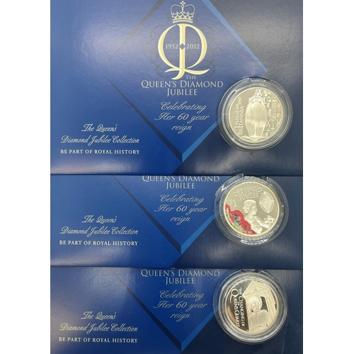 1821 - 24 Royal Mint, Queens Diamond Jubilee collection 2012, limited 15,000 sets, silver proof