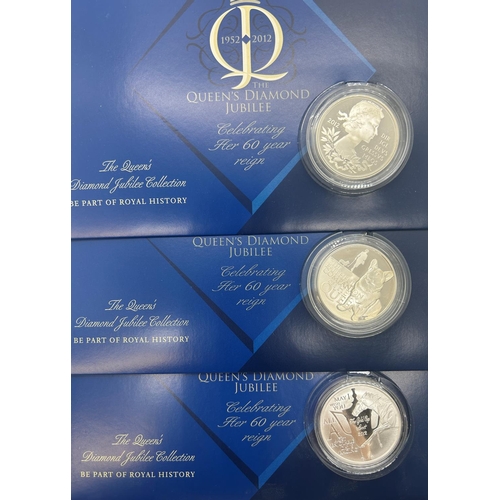 1821 - 24 Royal Mint, Queens Diamond Jubilee collection 2012, limited 15,000 sets, silver proof