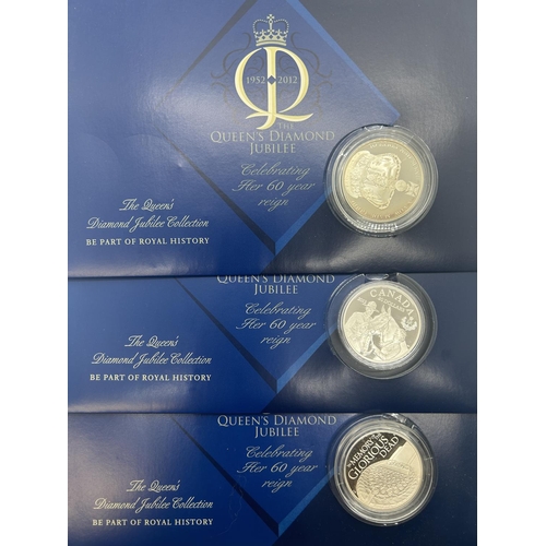 1821 - 24 Royal Mint, Queens Diamond Jubilee collection 2012, limited 15,000 sets, silver proof