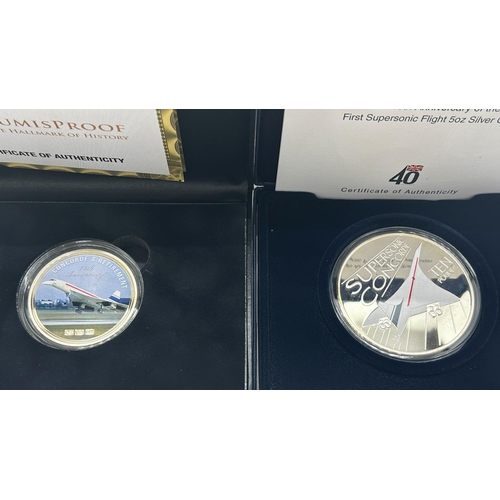 1824 - Westminster mint - 40th Anniversary of the First Flight of Concorde, 5oz proof coin, 2009 limited to... 