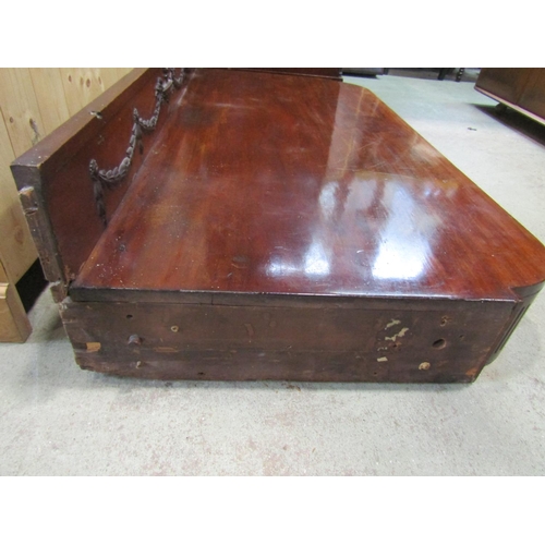 2209 - A Regency mahogany pedestal sideboard with carved and applied ribbon and garland decoration includin... 