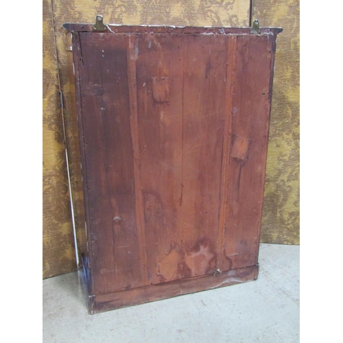 2213 - A small Victorian rosewood side cupboard with glazed panelled door 62 cm wide