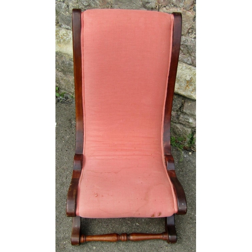 2249 - A Victorian mahogany drawing room chair with scrolled outline on turned supports and a Georgian maho... 