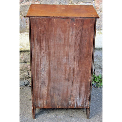 2372 - 19th century mahogany bedside or lamp table enclosed by a door and drawer, 44cm wide, together with ... 