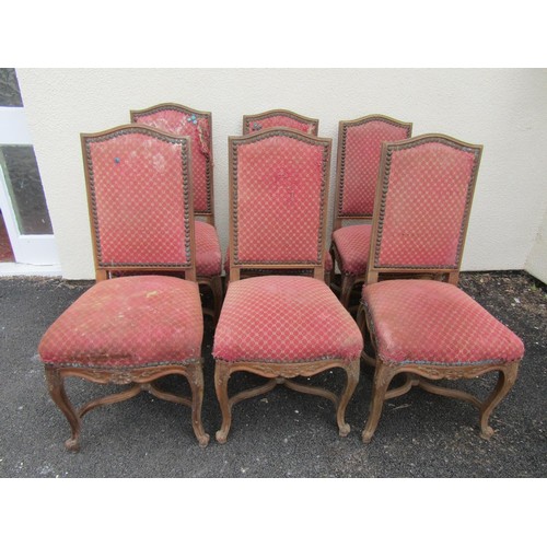 2507 - A set of six spindle back dining chairs (four with rush seats) together with a further set of six 19... 