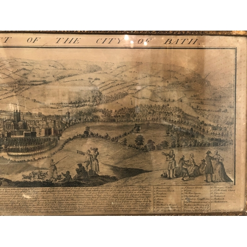 5 - Samuel and Nathaniel Buck - 'The South East Prospect Of The City Of Bath', 18th century engraving, 3... 