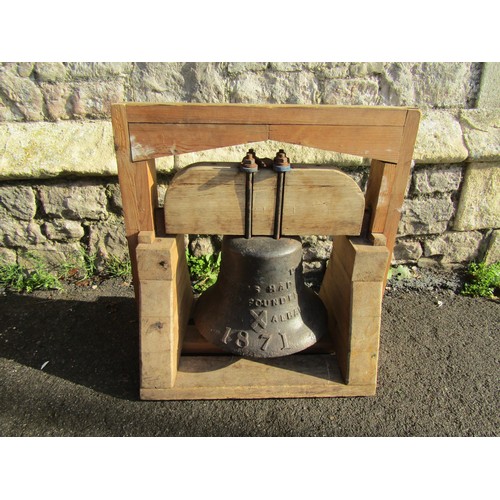 2086 - A 19th century cast iron bell with raised lettering John Harris had me cast Thomas Bamford founder o... 