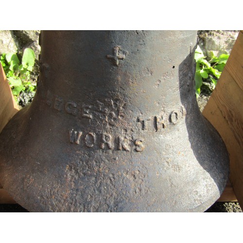 2086 - A 19th century cast iron bell with raised lettering John Harris had me cast Thomas Bamford founder o... 