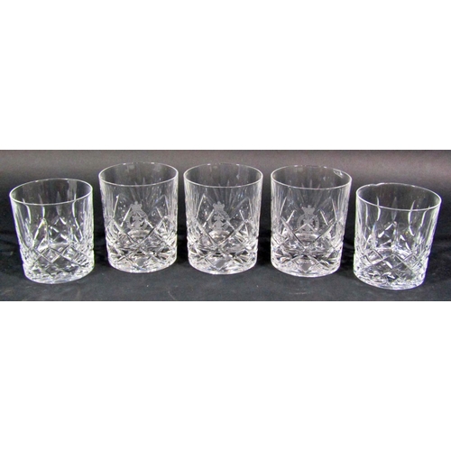 1233 - A mixed collection of 13 modern red and white tall stemmed wine glasses together with water tumblers... 