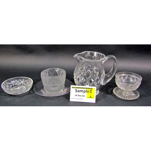 1234 - A good selection of late 1800 glass ware to include a small fruit and glace bowls, sauce bowls and b... 