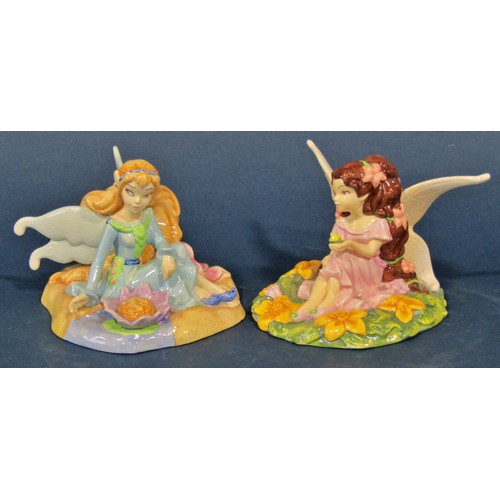 1144 - Royal Doulton Disney series figures comprising Rani, Beck Firas, Tinkerbell, Bess and Lily