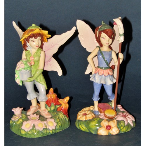 1144 - Royal Doulton Disney series figures comprising Rani, Beck Firas, Tinkerbell, Bess and Lily