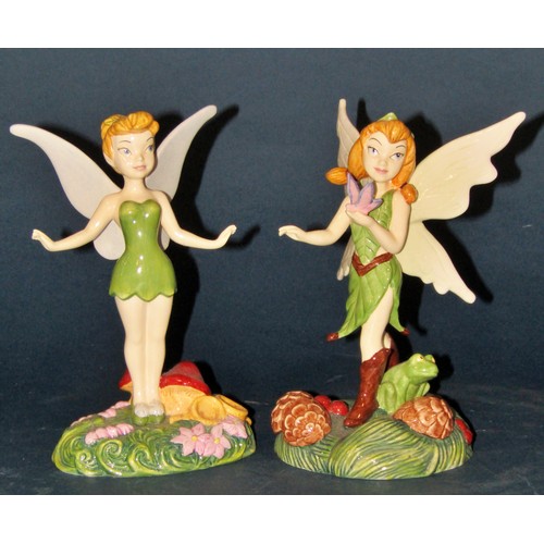 1144 - Royal Doulton Disney series figures comprising Rani, Beck Firas, Tinkerbell, Bess and Lily