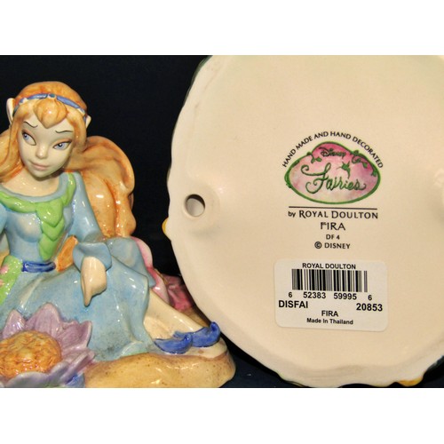 1144 - Royal Doulton Disney series figures comprising Rani, Beck Firas, Tinkerbell, Bess and Lily