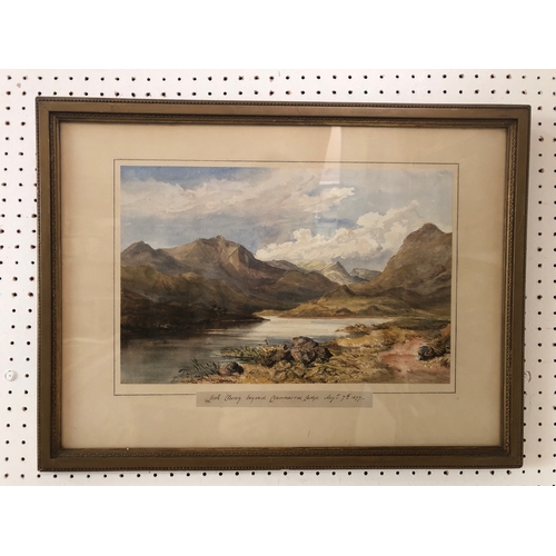 68 - Two late 19th century watercolours of mountains, possibly by the same hand, to include: 'Grand Mouve... 