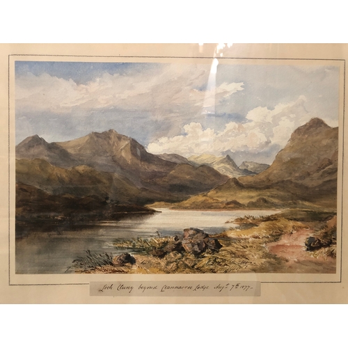 68 - Two late 19th century watercolours of mountains, possibly by the same hand, to include: 'Grand Mouve... 