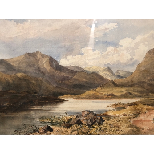 68 - Two late 19th century watercolours of mountains, possibly by the same hand, to include: 'Grand Mouve... 