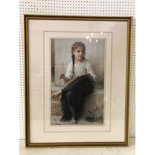 70 - After William Adolphe Bouguereau (1825-1905) - Two modern prints titled: 'Tricoteuse' and 'The Young... 