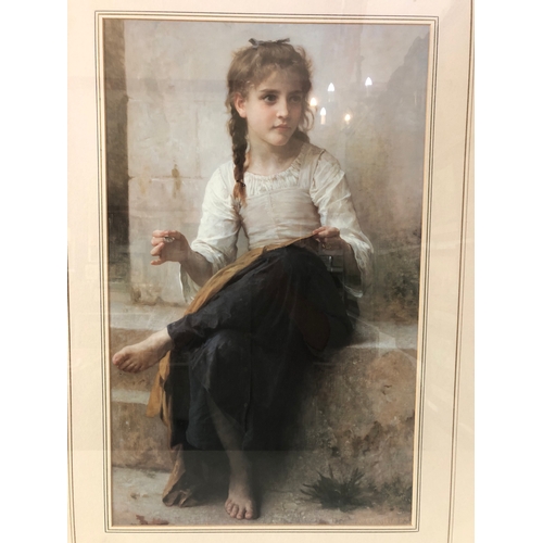 70 - After William Adolphe Bouguereau (1825-1905) - Two modern prints titled: 'Tricoteuse' and 'The Young... 