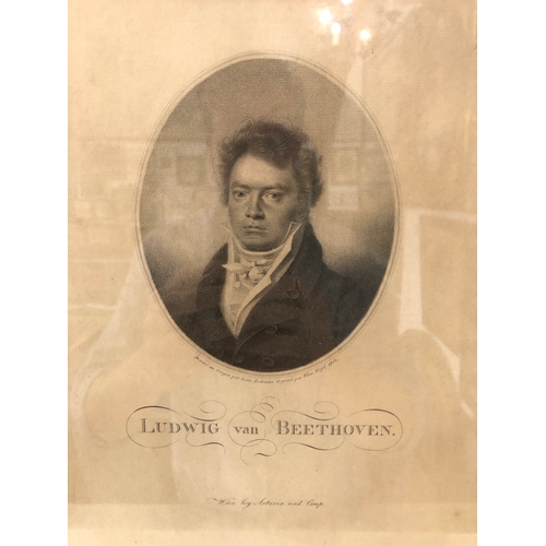 99 - Blasius Höfel (1792-1863) After Louis Letronne (1788-1841) - 'Ludwig van Beethoven' (1814), stipple ... 