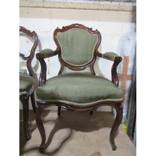 2449 - A set of eight Victorian walnut dining chairs (6+2) with carved, moulded and pierced show wood frame... 