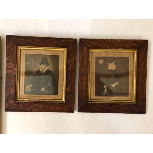 124 - Six framed 19th-20th century prints and a miniature portrait, to include: Pair of tinted stipple eng... 