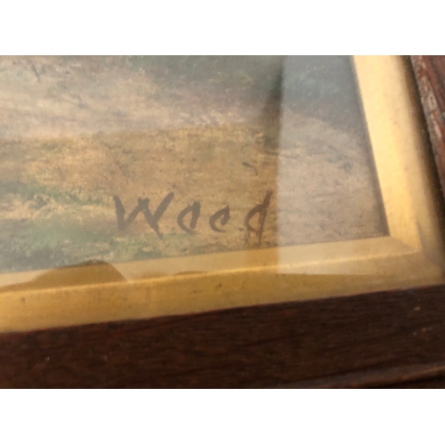 132 - Wood (20th century) - Two countryside landscape scenes, oil on board, both signed below, 38 x 65 cm,... 