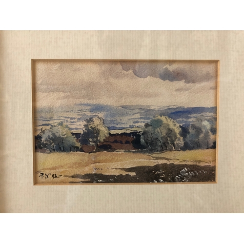 140 - Three 20th century watercolours to include: F. J. Reynolds - 'Hey Tor' (Haytor), signed and titled b... 